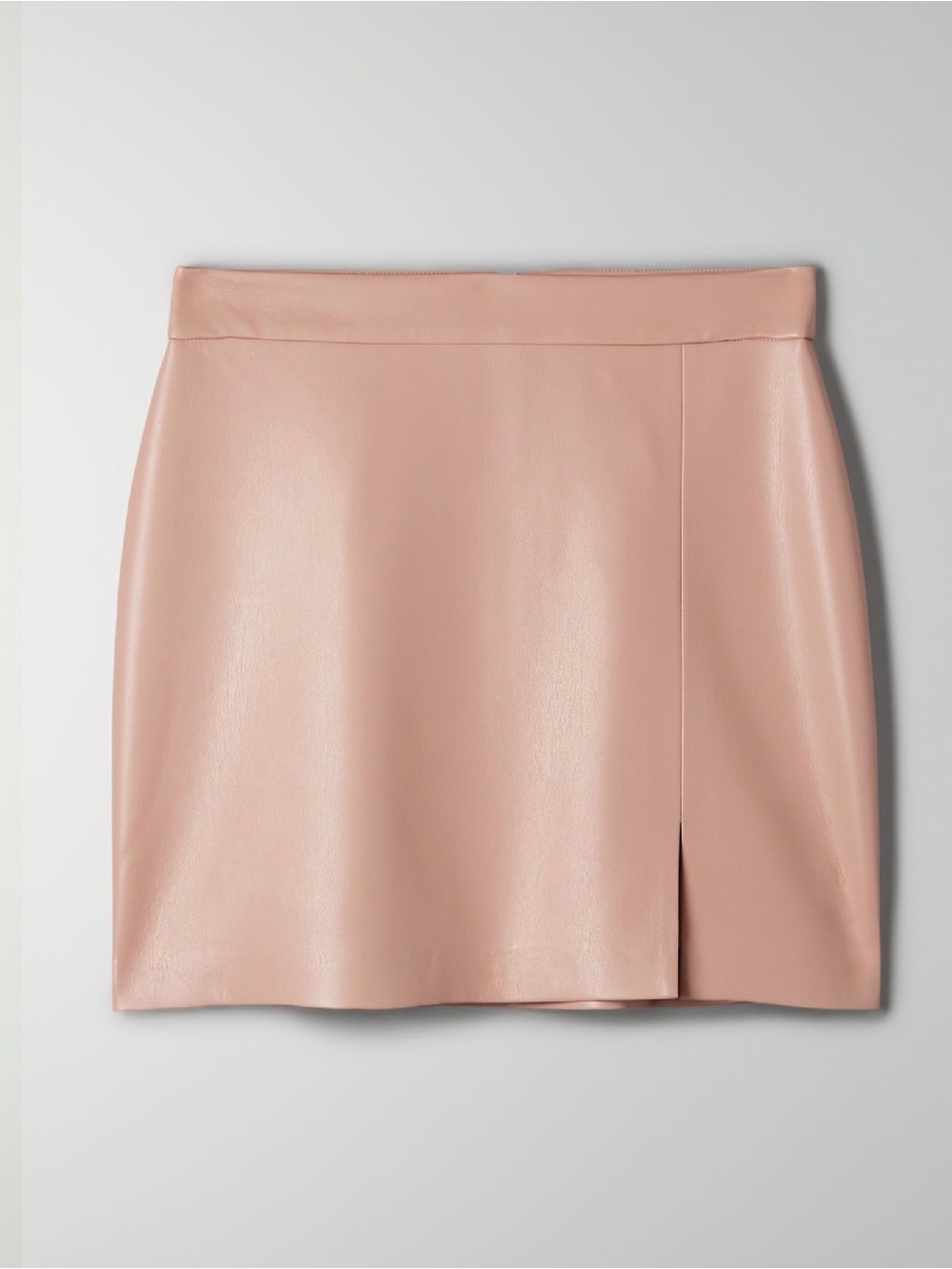 Aritzia Wilfred Patio Mini Skirt Vegan Leather Pink SZ 2